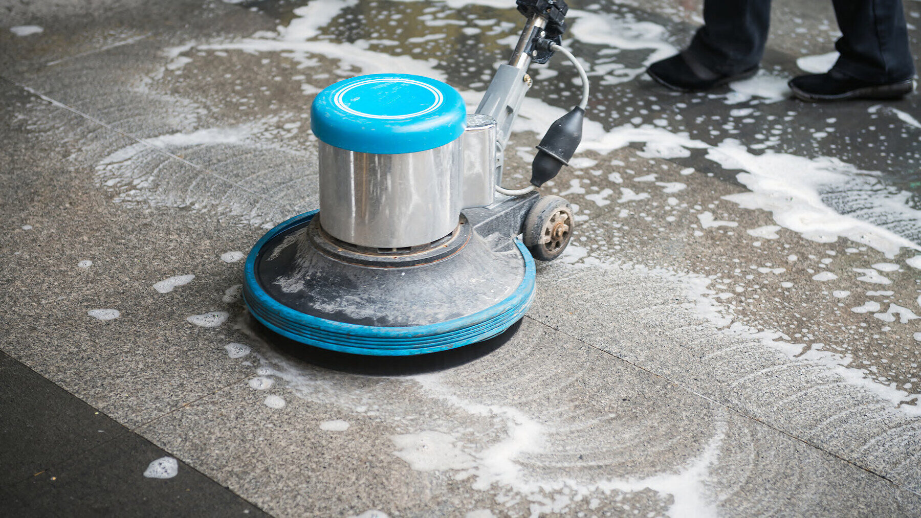 Professional post-construction floor cleaning