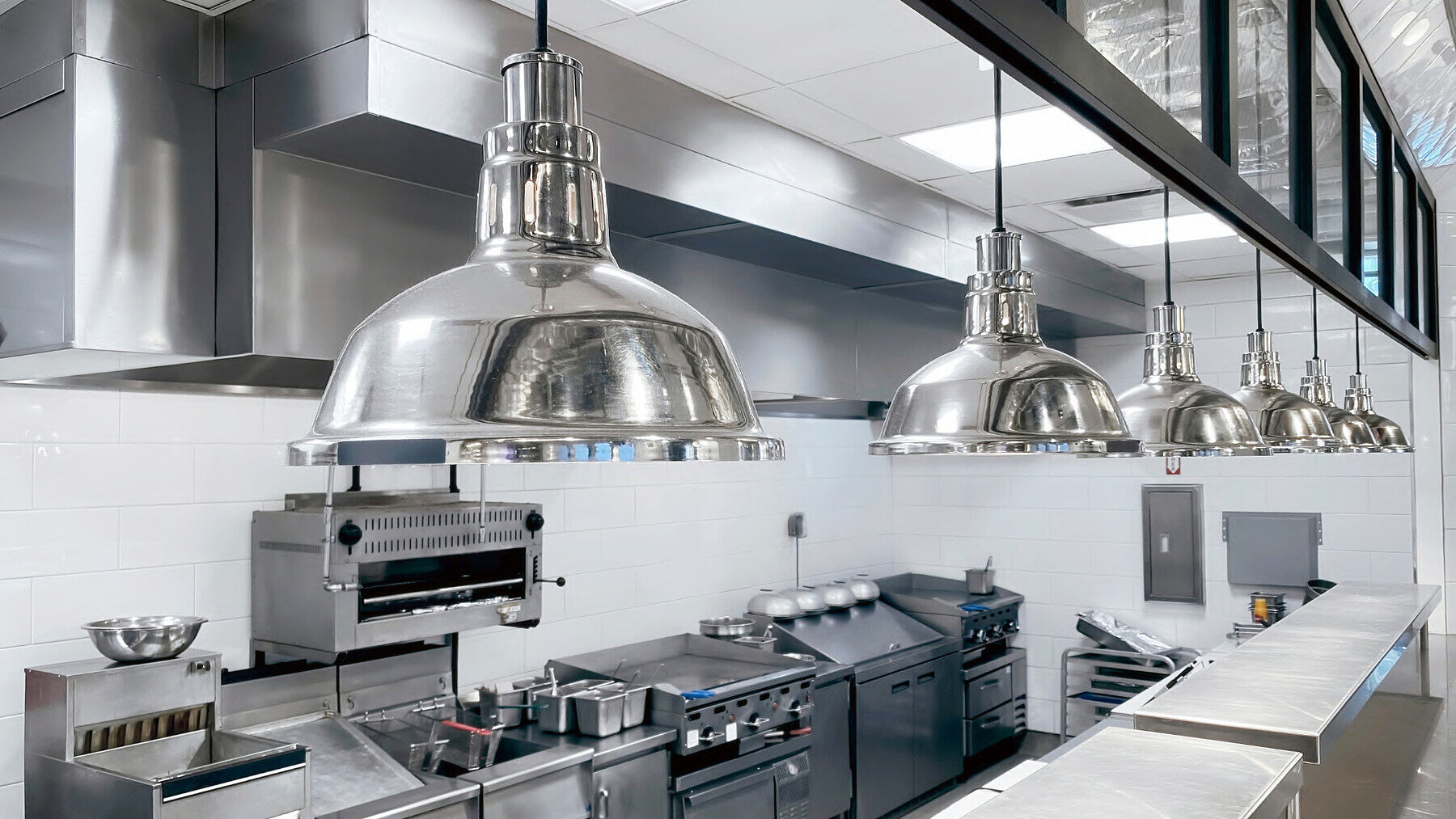 A stainless-steel commercial kitchen built by SFFTODAY